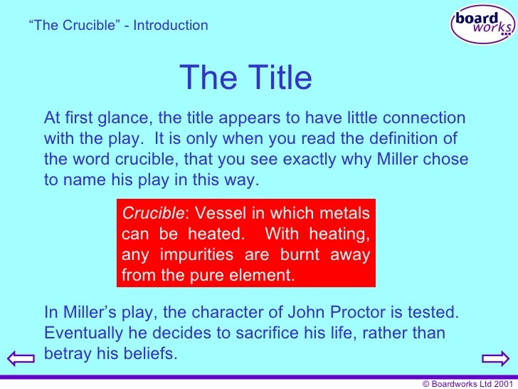 the crucible summary themes in the crucible